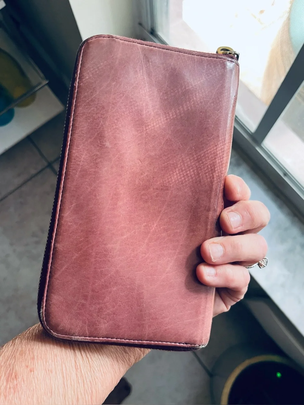 Prada continental wallet Pink Leather with gorgeous Monagram hardware.